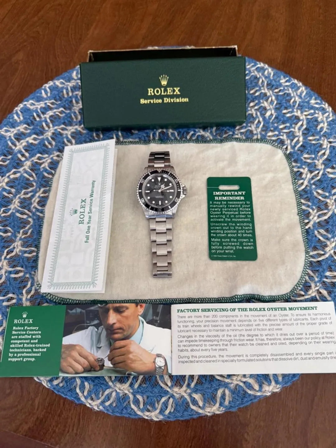 Vintage Rolex Submariner Automatic Watch – Authentic, Serviced, With Rolex Papers