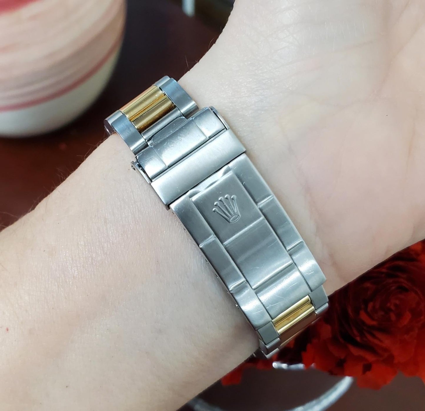 Rolex Submariner 16803 Two Tone 40mm Tritium Purple Tropical Dial Blue 1988