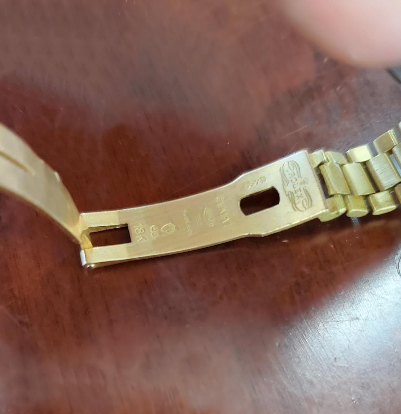 Vintage Rolex Datejust 6516 18k Yellow Gold President 25mm Ladies Automatic 1967