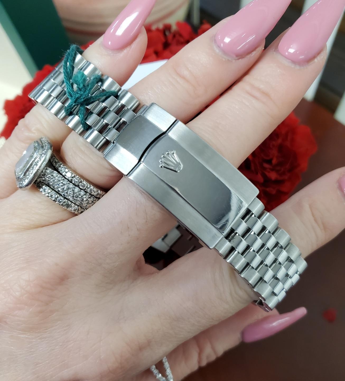 Rolex Datejust 41mm 126334 Stainless Steel Jubilee White Roman Dial Fluted Bezel