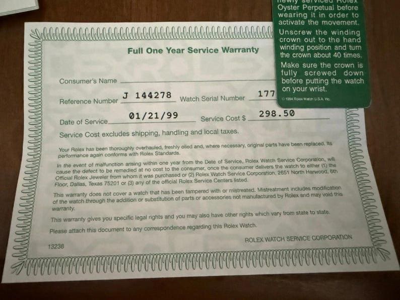 Vintage Rolex Submariner Automatic Watch – Authentic, Serviced, With Rolex Papers